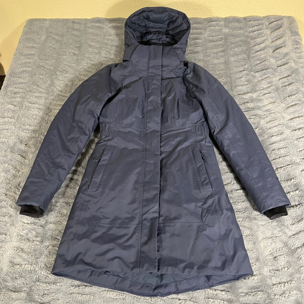 The North Face Women XS Navy Blue DryVent 550 Down Insulated Arctic Parka Jacket
